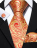 Bisque Paisley Necktie Set-LBW1130