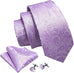 Lilac Paisley Wedding Necktie Set-LBW1184