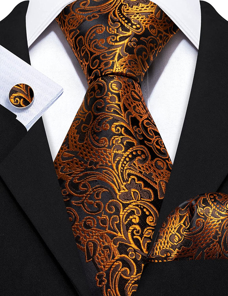 Copper Design Necktie Set-LBW1293