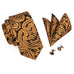 Copper and Brown Silk Paisley Necktie Set LBW233