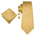 Gold Silk Paisley Necktie Set LBW235