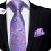Lt. Purple Paisley Necktie Set LBW236