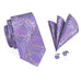 Lt. Purple Paisley Necktie Set LBW236