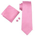 Pink and White Silk Necktie Set LBW240