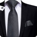 Black and White Check Tie Set LBW244