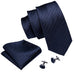 Dark Blue Tone on Tone Striped Necktie Set LBW290