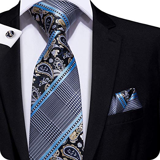 Blue and Gray Necktie Set  LBW-309