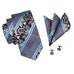Blue and Gray Necktie Set  LBW-309