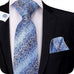 Blue Paisley Silk Necktie Set -LBW330