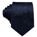 Dark Blue Paisley Silk Necktie Set-LBW371