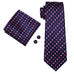 Blue and Pink Polka Dot Necktie Set-LBW406