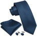 Blue and Black Hounds Tooth Tie Set LBW5087
