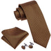 Rust and Black Necktie Tie Set LBW5089