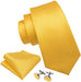 Yellow Silk Necktie Set-LBW509