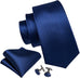 Blue Silk Necktie Set-LBW510
