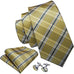 Gold and Blue Silk Necktie Set LBW-559