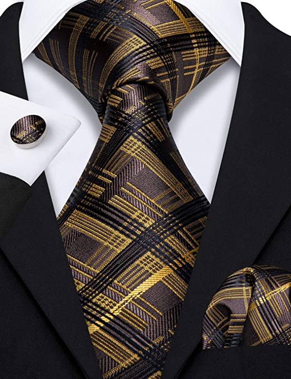 Yellow Brown and Black-LBW568 | Toramon Necktie Company | Men’s Necktie ...