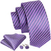 Lavender Blue Grey Silk Tie Set-LBW614