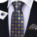 Gold and Blue Necktie Set-LBW697