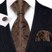 Brown Wedding Paisley Necktie Set-LBW783