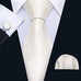 Ivory Wedding Silk Necktie Set-LBW784