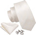 Ivory Wedding Silk Necktie Set-LBW784