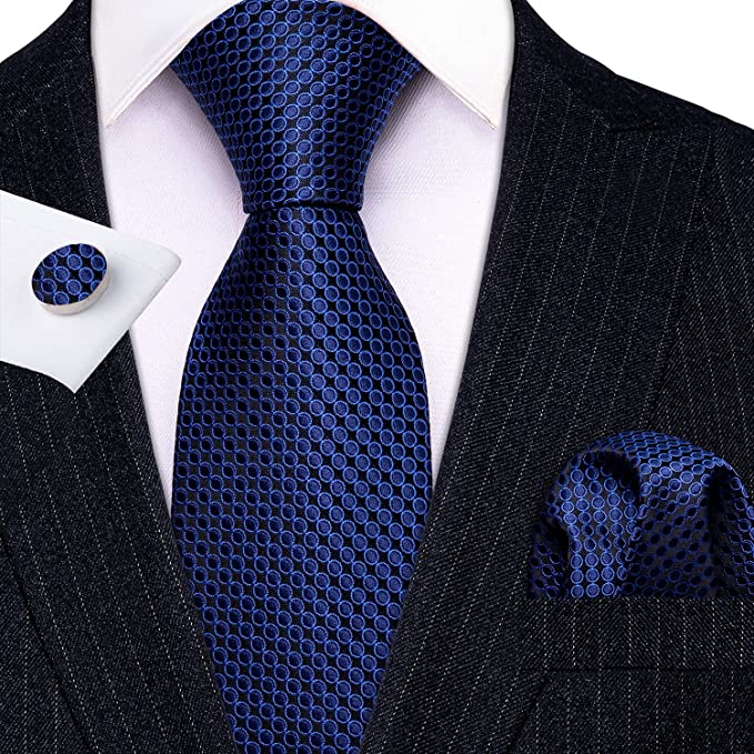 New Blue Businessmen Necktie Set-LBW846