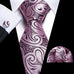 Dark Brown and Pink Wedding Necktie Set-LBWA1227