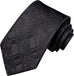 Solid Black Necktie Set-LBWH1204