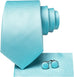 Tiffany Blue Wedding Prom Formal Business Necktie Set-LBWH1216