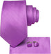 Solid Lilac Purple Wedding Necktie Set-LBWH1235