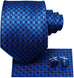 Blue Ice Silk Necktie Set-LBWH645