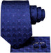 Navy Blue Silk Necktie Set-LBWH650