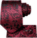 Red and Black Silk Necktie Set-LBWH692