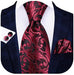 Red and Black Silk Necktie Set-LBWH692