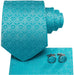 Aqua Wedding Silk Necktie Set-LBWH706