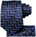 Black and Blue Silk Necktie Set-LBWH713