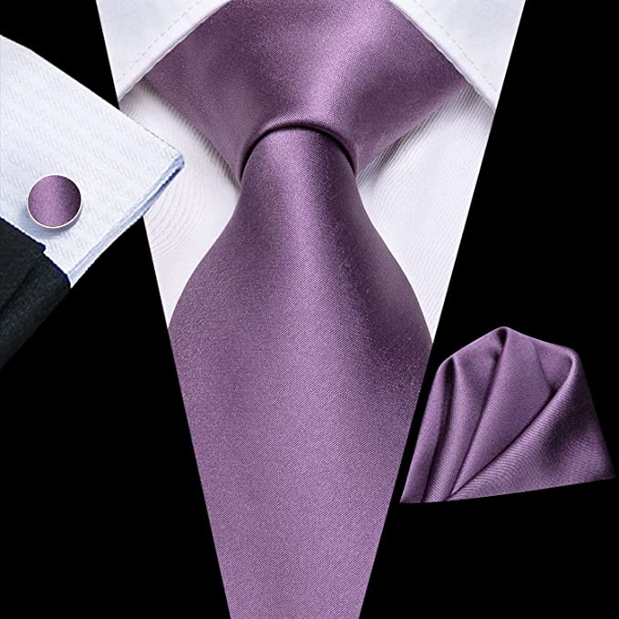 New Violet Wedding Necktie Set-LBWH896