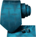 Teal Blue Wave Silk Necktie Set-LBWH985