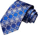 Blue and Silver Necktie Set-LBWH986