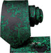 New Black and Green Paisley Necktie Set-LBWH990