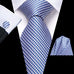 New Blue Houndstooth Necktie Set-LBWH991