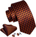 Black and Orange Necktie Set-LBWY1237