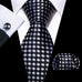 Silver and Black Necktie Set-LBWY1265