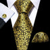 Gold and Black Necktie Set-LBWY1269