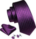 Purple Silk Necktie Set-LBWY1270