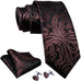 Chocolate Espresso Silk Necktie Set-LBWY771