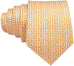 Gold and Beige Greek Key Silk Necktie Set-LBWY773