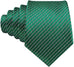 Green Silk Stripe Necktie Set-LBWY780