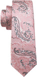 Pink and Grey Silk Paisley-LBWY787